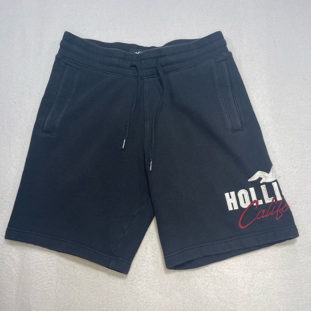 Hollister California Sweat Shorts XS Navy Blue Logo Drawstring Casual Lounge